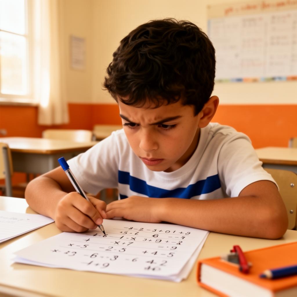 ילד מתמיד ופותר אתגר לימודי