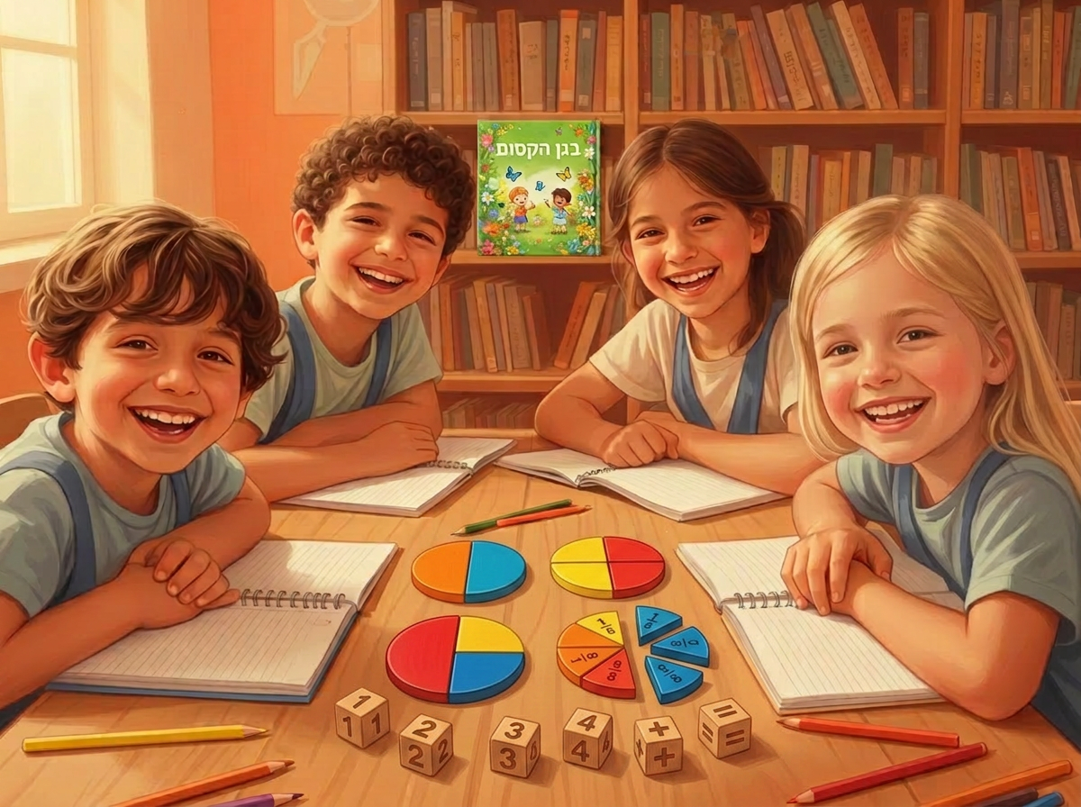 ילדים שמחים לומדים יחד במרכז הלמידה לומדים להצליח בנהריה